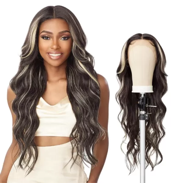 Sensationnel Butta Lace Front Wigs - Butta unit 34 extra wide 5 inch deep part synthetic wig preplucked hairline - Butta unit 34 