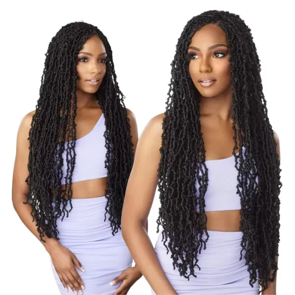 Sensationnel Lulutress Crochet Braiding hair - Twisted Distressed Locs kanekalon braids - 3x twist distress loc 26 Inch 