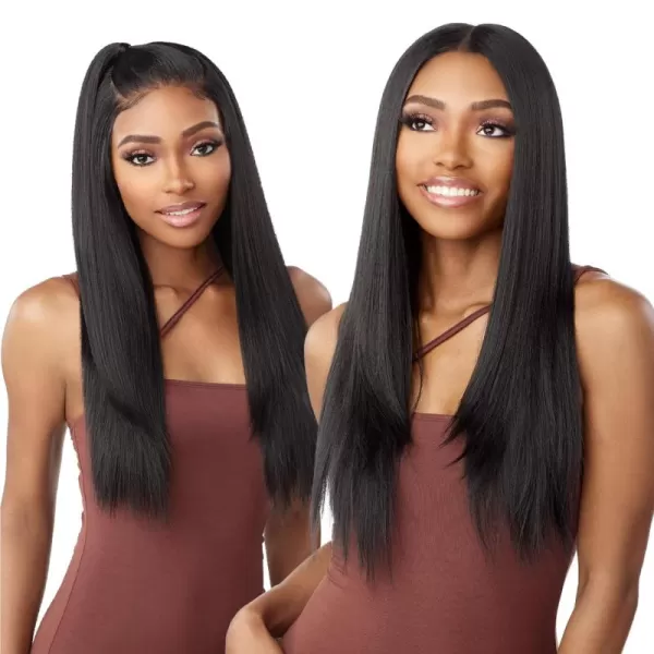 Sensationnel What Lace 13x6 Wigs - Human Hair Blend MARIELLA 26-inch Cloud 9 synthetic with preplucked hairline - Whatlace HHM MARIELLA 26 inch 