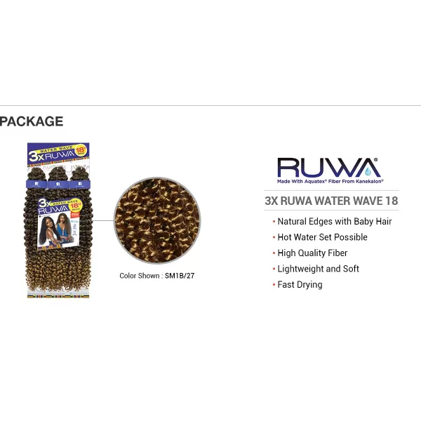 MULTI PACK DEALS! Sensationnel XPRESSION 3X Ruwa Pre-Stretched Braids Water Wave 18" 