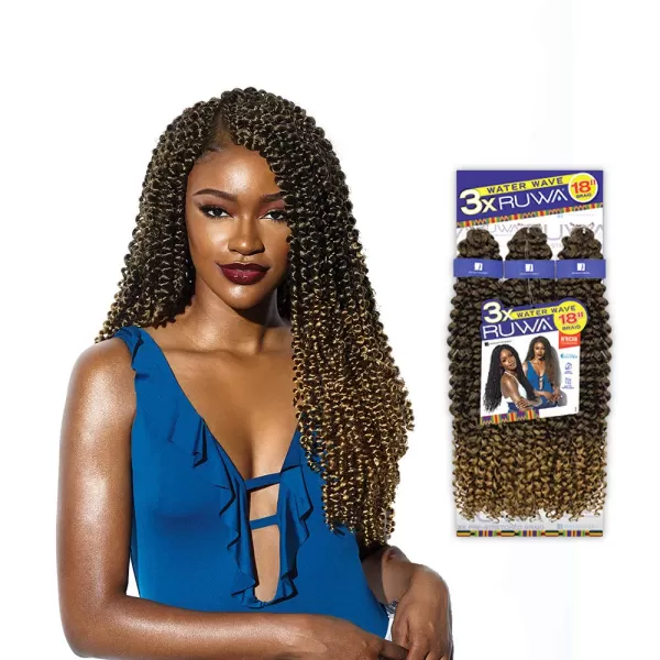 MULTI PACK DEALS! Sensationnel XPRESSION 3X Ruwa Pre-Stretched Braids Water Wave 18" 