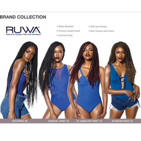 MULTI PACK DEALS! Sensationnel XPRESSION 3X Ruwa Pre-Stretched Braids Water Wave 18" 
