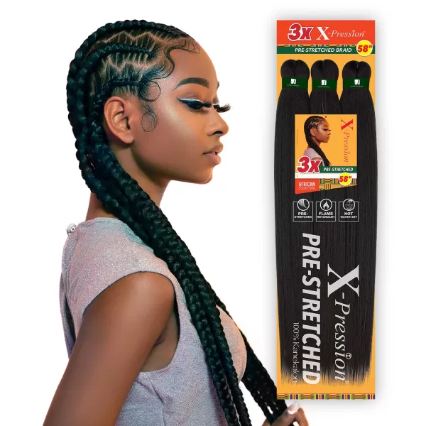 Sensationnel Braids XPRESSION 3X Pre-Stretched Braid 58" 