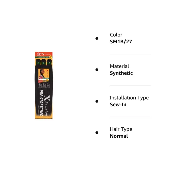 Sensationnel Braids XPRESSION 3X Pre-Stretched Braid 58" 