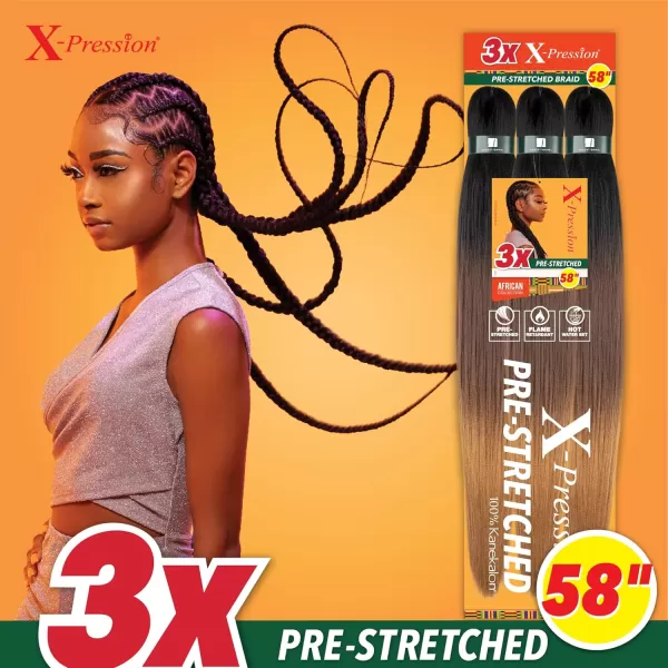 Sensationnel Braids XPRESSION 3X Pre-Stretched Braid 58" 