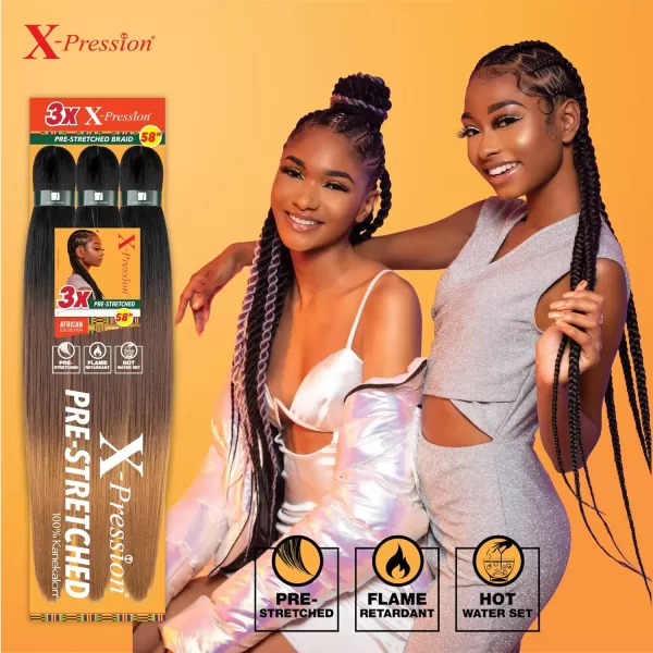 Sensationnel Braids XPRESSION 3X Pre-Stretched Braid 58" 