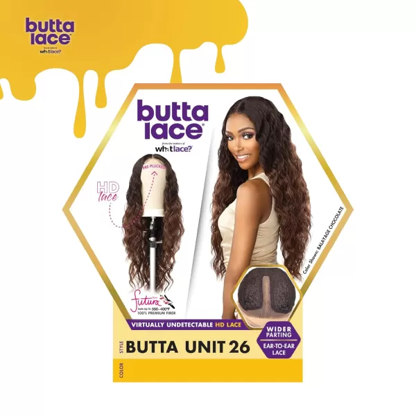 Sensationnel Butta Lace Front Wigs - Butta unit 26 extra wide 5 inch deep part synthetic wig preplucked hairline HD lace with Babyhair - Butta unit 26 