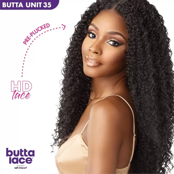 Sensationnel Butta Lace Front Wigs - Butta unit 35 extra wide 5 inch deep part synthetic wig preplucked hairline - Butta unit 35 