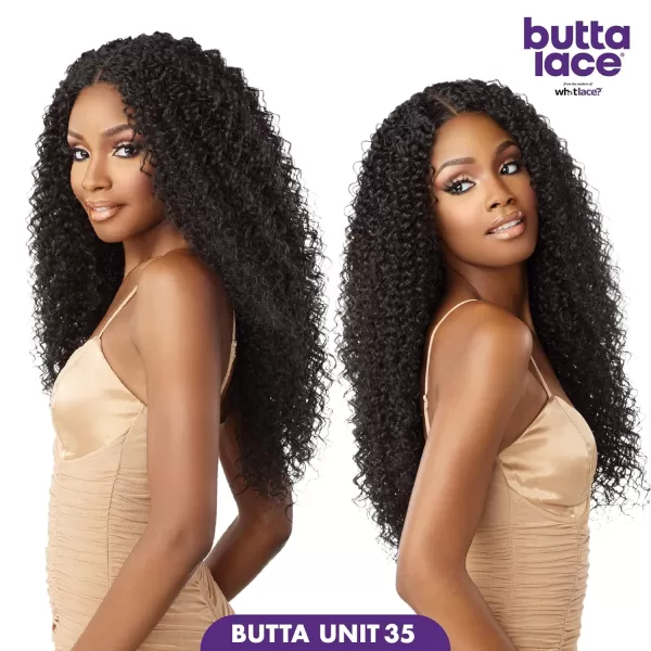 Sensationnel Butta Lace Front Wigs - Butta unit 35 extra wide 5 inch deep part synthetic wig preplucked hairline - Butta unit 35 