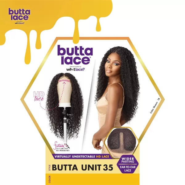 Sensationnel Butta Lace Front Wigs - Butta unit 35 extra wide 5 inch deep part synthetic wig preplucked hairline - Butta unit 35 