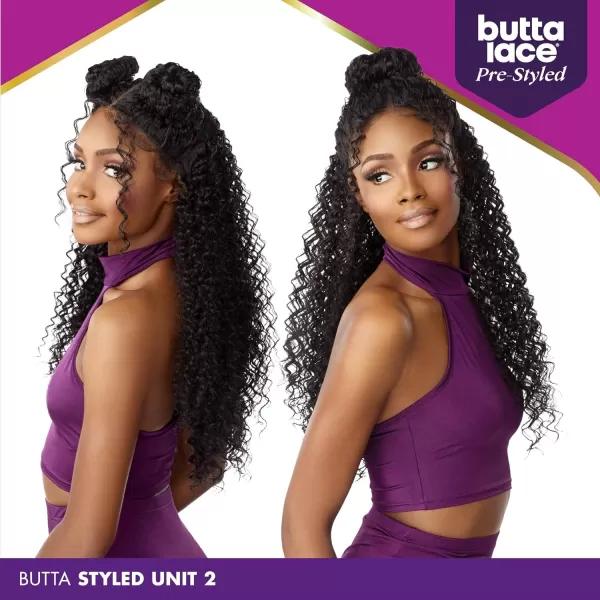 Sensationnel Butta Pre-styled Lace Front Wigs - Butta prestyled unit 2 glueless 2 way hand tied part lace synthetic wig preplucked hairline - Butta Styled Unit 2 