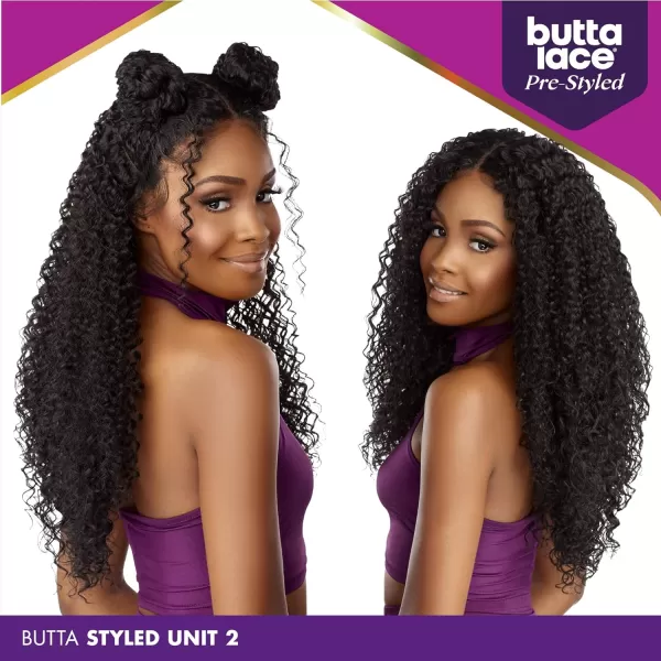 Sensationnel Butta Pre-styled Lace Front Wigs - Butta prestyled unit 2 glueless 2 way hand tied part lace synthetic wig preplucked hairline - Butta Styled Unit 2 