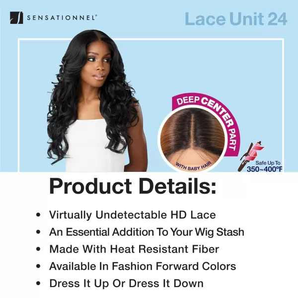 Sensationnel Dashly lace Front Wig - hand tied ear to ear soft lace synthetic with baby hair 5 Inch Deep Part - Dashly lace unit 26 