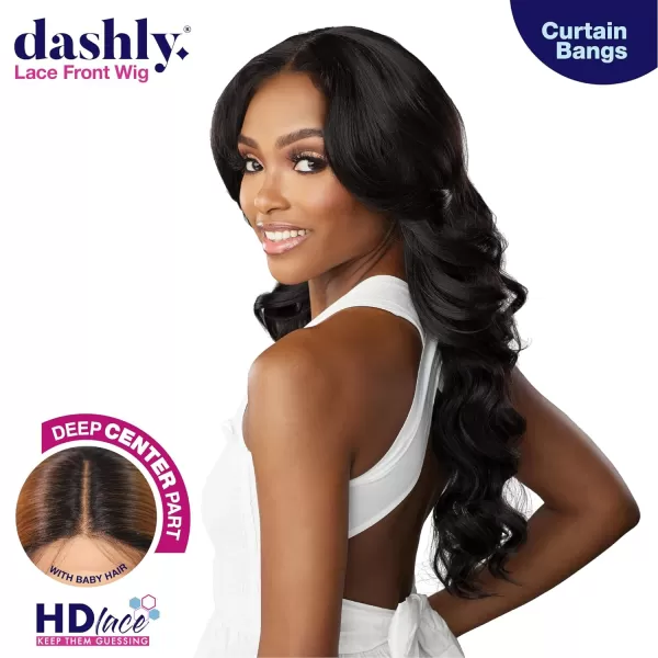 Sensationnel Dashly lace Front Wig - hand tied ear to ear soft lace synthetic with baby hair 5 Inch Deep Part - Dashly lace unit 26 