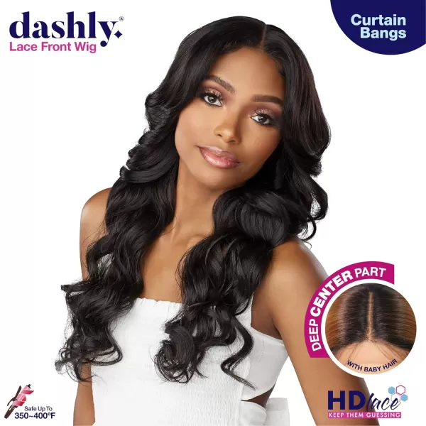Sensationnel Dashly lace Front Wig - hand tied ear to ear soft lace synthetic with baby hair 5 Inch Deep Part - Dashly lace unit 26 