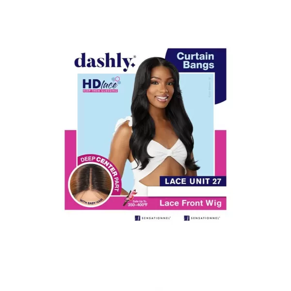 Sensationnel Dashly lace Front Wig - hand tied ear to ear soft lace synthetic with baby hair 5 Inch Deep Part - Dashly lace unit 27 