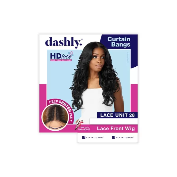 Sensationnel Dashly lace Front Wig - hand tied ear to ear soft lace synthetic with baby hair 5 Inch Deep Part - Dashly lace unit 28 