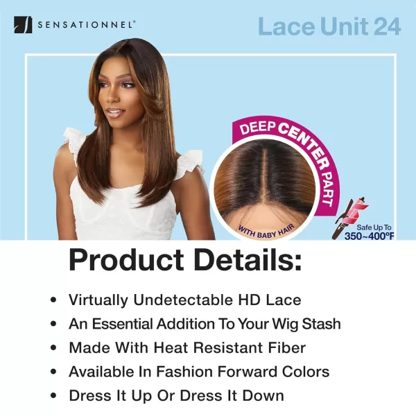 Sensationnel Dashly lace Front Wig - hand tied ear to ear soft lace synthetic with baby hair 5 Inch Deep Part - Dashly lace unit 31 