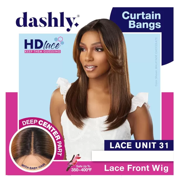 Sensationnel Dashly lace Front Wig - hand tied ear to ear soft lace synthetic with baby hair 5 Inch Deep Part - Dashly lace unit 31 
