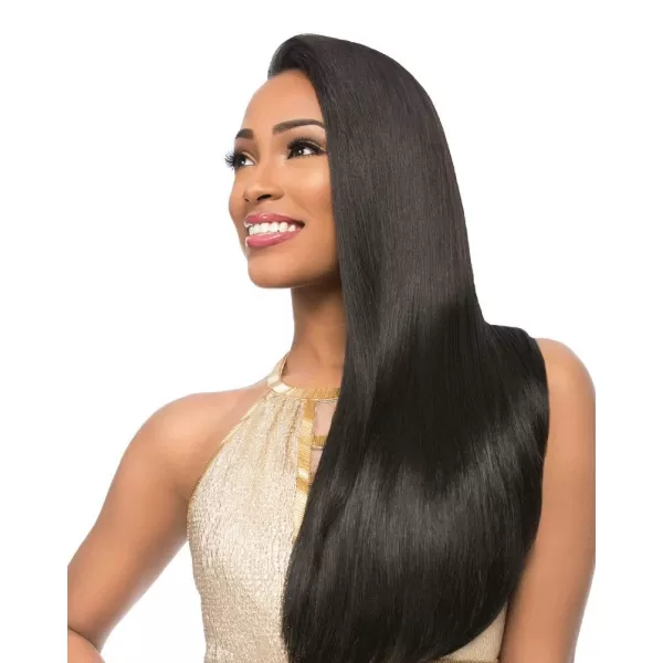Sensationnel Empire Yaki weave hair - virgin Human hair extensions Yaki texture hair for weaving and sew in styles - Straight Yaki 1 pack 