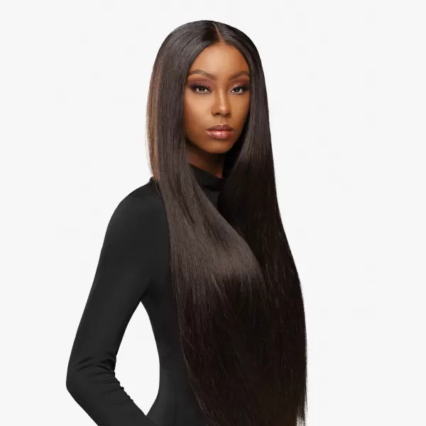 Sensationnel Empire Yaki weave hair - virgin Human hair extensions Yaki texture hair for weaving and sew in styles - Straight Yaki 1 pack 