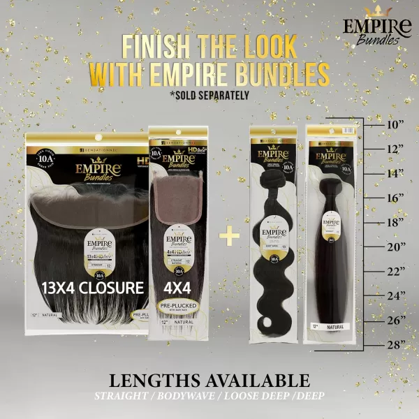 Sensationnel Empire Yaki weave hair - virgin Human hair extensions Yaki texture hair for weaving and sew in styles - Straight Yaki 1 pack 