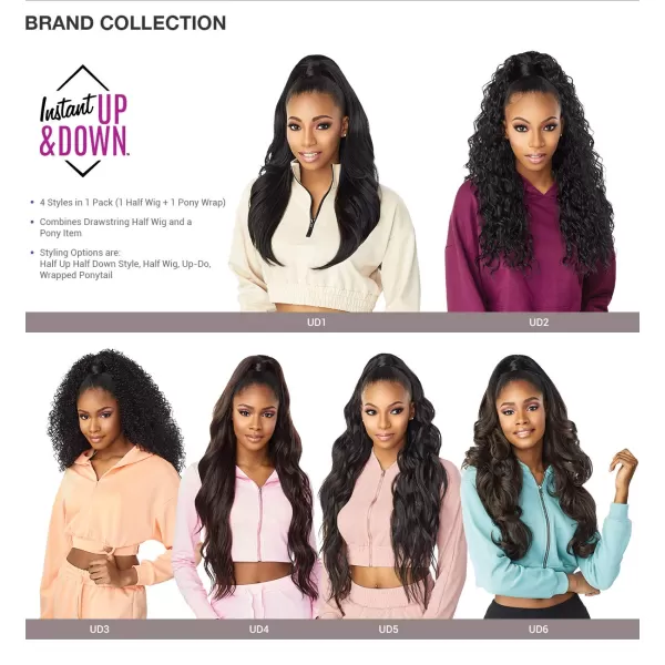 Sensationnel Half Wig N Pony Wrap Instant Up N Down UD 5 