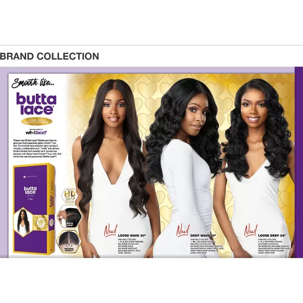Sensationnel Human Hair Blend HD Lace Front Wig Butta Lace Loose Deep 24" 