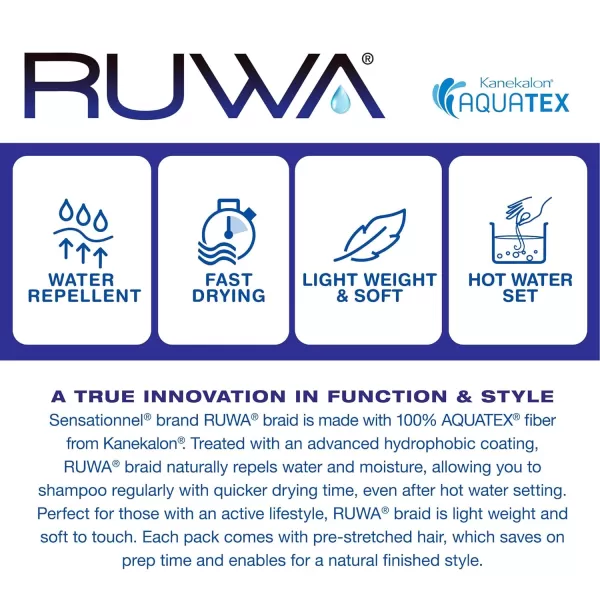 Sensationnel Ruwa Loc extensions braiding hair – Ruwa Loc extensions water repellent kanekalon fast dry synthetic braid - Ruwa Loc extensions 