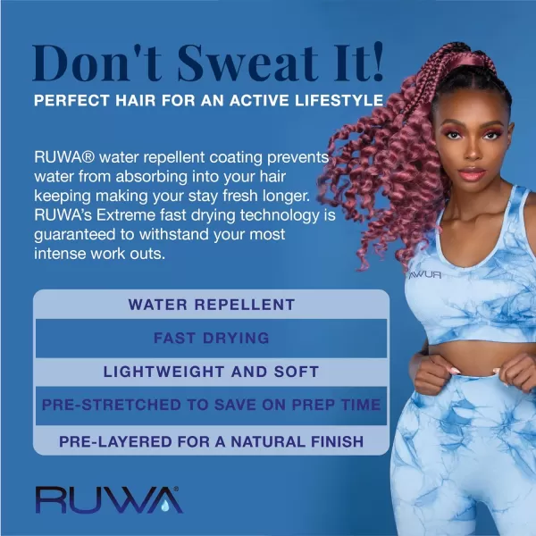 Sensationnel Ruwa Loc extensions braiding hair – Ruwa Loc extensions water repellent kanekalon fast dry synthetic braid - Ruwa Loc extensions 