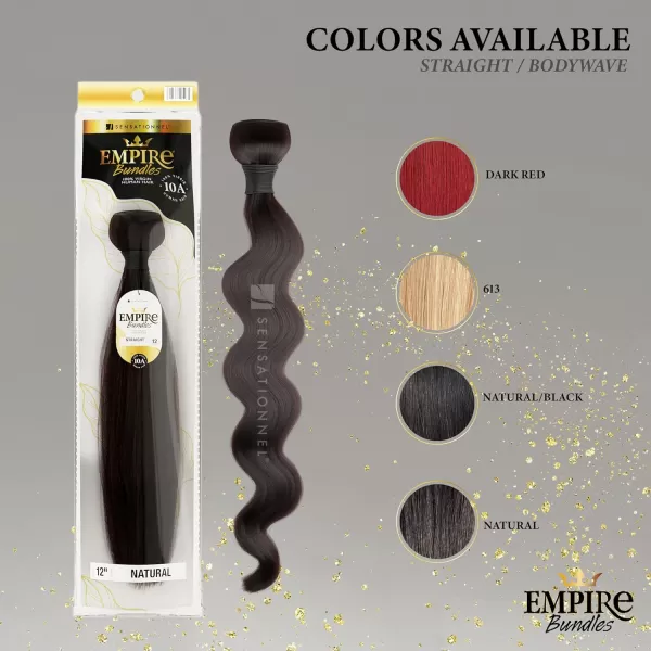 Sensationnel Virgin Human Hair Weave Empire Bundle 10A Body Wave  