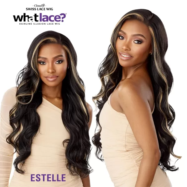 Sensationnel What Lace 13x6 Wigs - ESTELLE synthetic wig Cloud 9 with preplucked hairline - Whatlace ESTELLE 