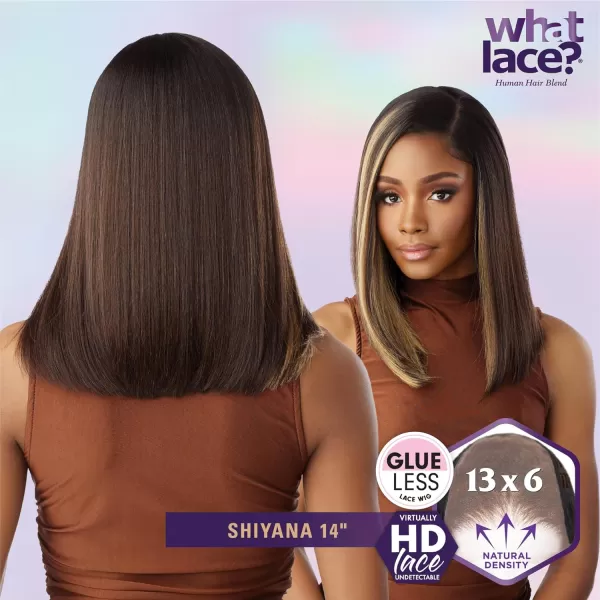 Sensationnel What Lace 13x6 Wigs - Human Hair Blend Shiyana 14-inch Cloud 9 synthetic with preplucked hairline - Whatlace HHM Shiyana 14 inch 