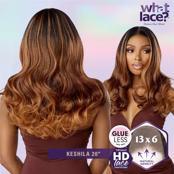 Sensationnel What Lace 13x6 Wigs - Human Hair Mixed Keshila 20-inch preplucked hairline - Whatlace HHM Keshila 20 Inch 