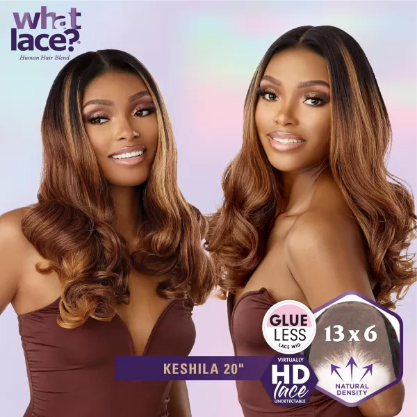Sensationnel What Lace 13x6 Wigs - Human Hair Mixed Keshila 20-inch preplucked hairline - Whatlace HHM Keshila 20 Inch 