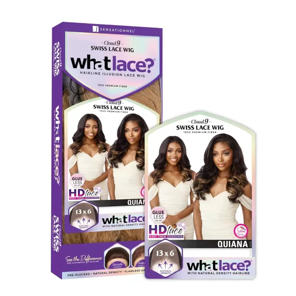 Sensationnel What Lace 13x6 Wigs - Quiana synthetic wig Cloud 9 with preplucked hairline - Whatlace QUIANA 
