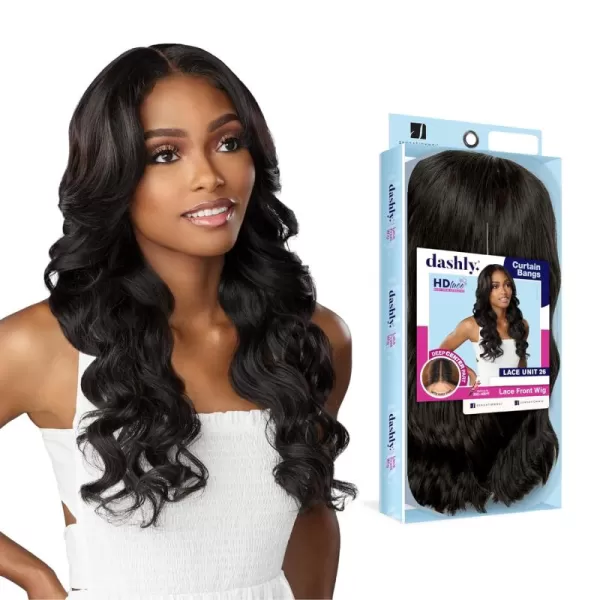 Sensationnel Dashly lace Front Wig - hand tied ear to ear soft lace synthetic with baby hair 5 Inch Deep Part - Dashly lace unit 26 