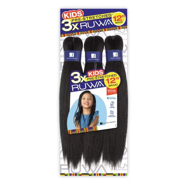 Sensationnel Ruwa 3X Pre-Stretched Kids Braid 12 