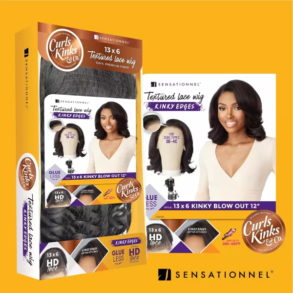 Sensationnel Kinky Edge 13x6 Lace Wigs - Kinky Edge Blow out 12-inch glueless synthetic wig - CKCO Kinky Edge Blow Out 12 Inch 