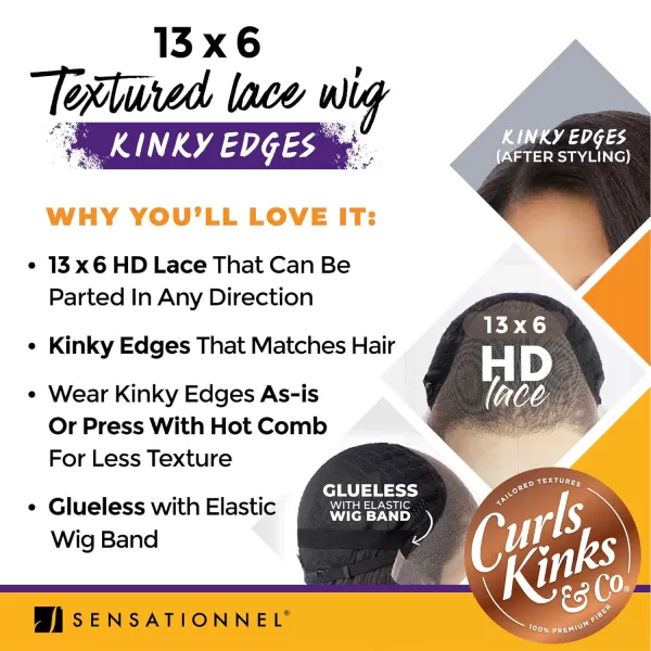Sensationnel Kinky Edge 13x6 Lace Wigs - Kinky Edge Blow out 12-inch glueless synthetic wig - CKCO Kinky Edge Blow Out 12 Inch 