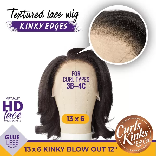 Sensationnel Kinky Edge 13x6 Lace Wigs - Kinky Edge Blow out 12-inch glueless synthetic wig - CKCO Kinky Edge Blow Out 12 Inch 
