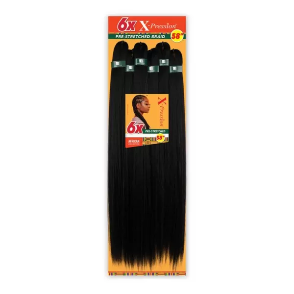 Sensationnel Braids African Collection 6X X-Pression Pre-Stretched Braid 58" 