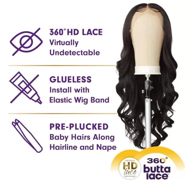 Sensationnel 360 Butta Lace Front Wigs - 360 Butta unit 3 wider parting synthetic wig preplucked hairline HD glueless lace with babyhair - 360 Butta unit 3 