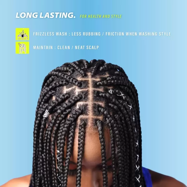 imageSensationnel Ruwa prestretched braiding hair  3x ruwa 18inch water repellent kanekalon fiber fast dry synthetic braid  3x Ruwa 18 inch 3 pack 1B OFFBLACKSM1B30
