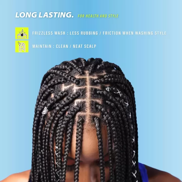 imageSensationnel Ruwa prestretched braiding hair  3x ruwa 18inch water repellent kanekalon fiber fast dry synthetic braid  3x Ruwa 18 inch 3 pack 1B OFFBLACK613 BLONDE