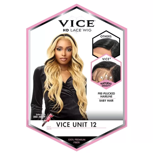 imageSensationnel Vice  Lace unit 12 2TopBottom Mix DarkBrown  LightAuburn T230