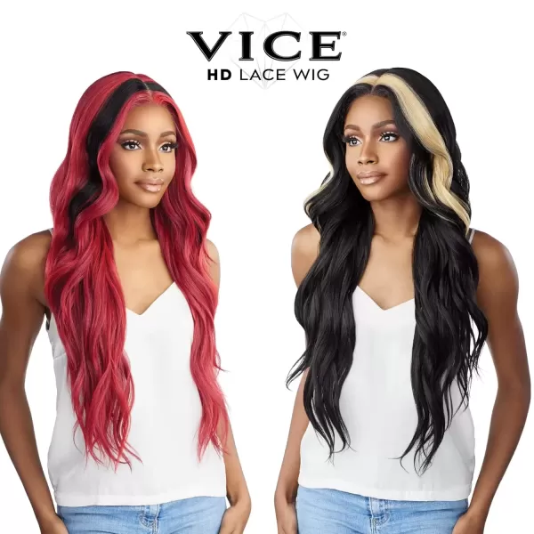 imageSensationnel Vice  Lace unit 12 2TopBottom Mix DarkBrown  LightAuburn T230