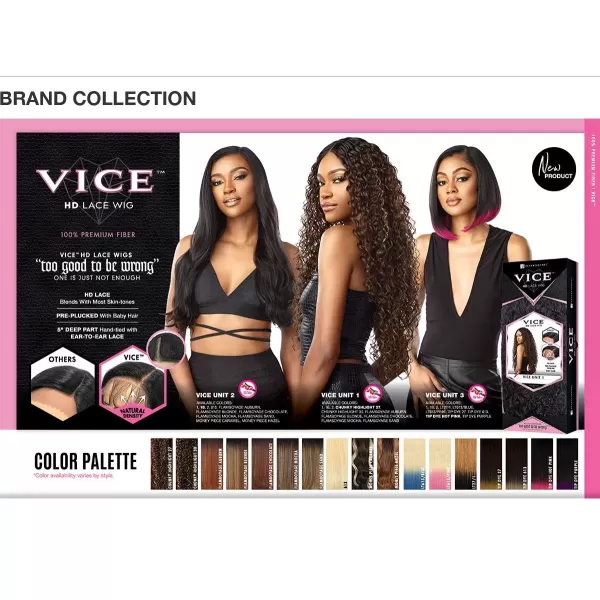 imageSensationnel Vice Synthetic HD Lace Front Wig  VICE UNIT 1 1B Off BlackCH27