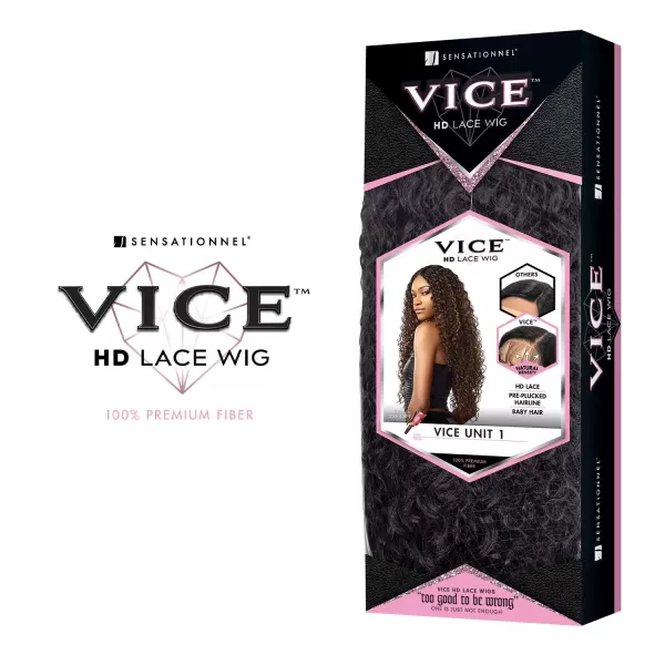 imageSensationnel Vice Synthetic HD Lace Front Wig  VICE UNIT 1 1B Off BlackCH27