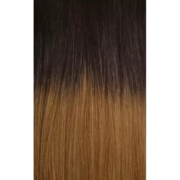 imageSensationnel Vice lace front wigs  unit 6 5 inch deep part synthetic wig preplucked hairline  Vice unit 6 1 JETBLACKTopBottom Mix DarkBrown  HoneyBlonde T227